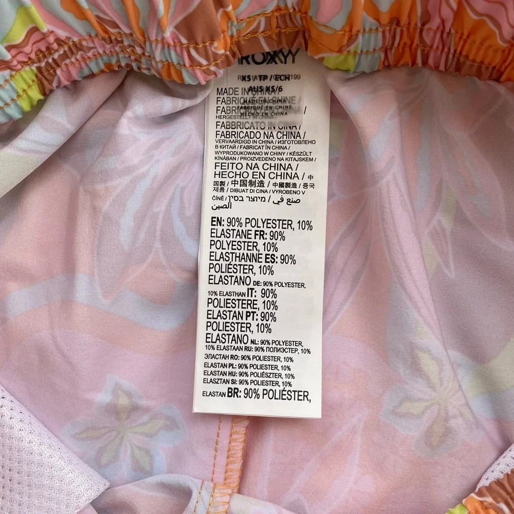 Nwt Roxy junior’s new fashion Tie- waist board shorts size x small - Picture 8 of 8